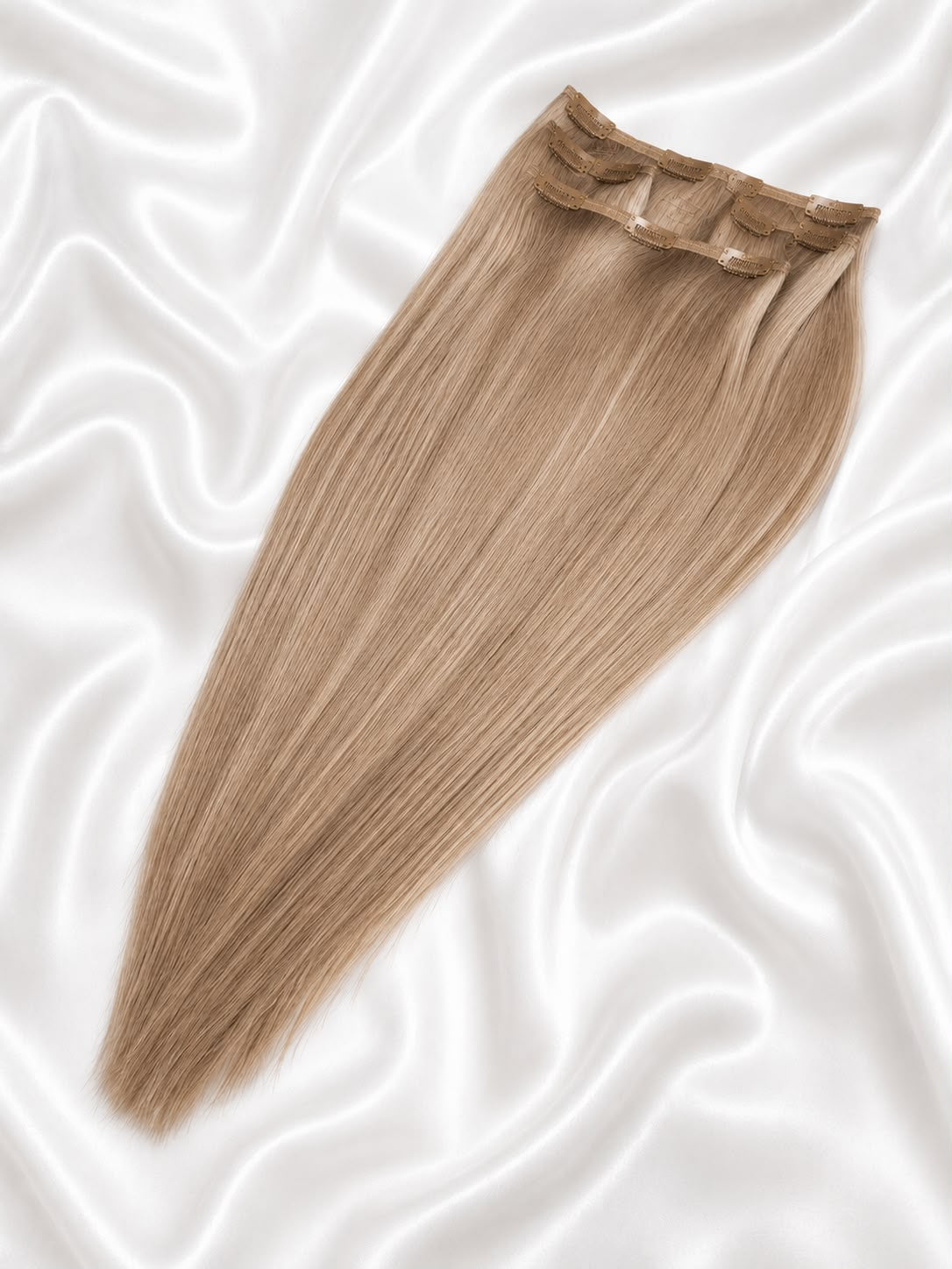 Seamless Clip-In Echthaar-Extensions 55 cm in Dubai Honey — ARIA HAIR